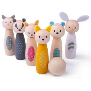 Big Jigs Kegelspel Dierfiguren Hout