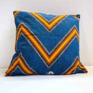 Huisgemaakt Kussen African Print Petrol Orange