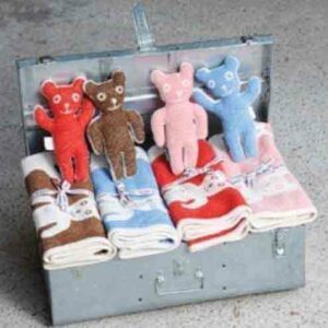 Klippan Wiegdeken en Knuffel Bruno Chenille 70 x 90 cm