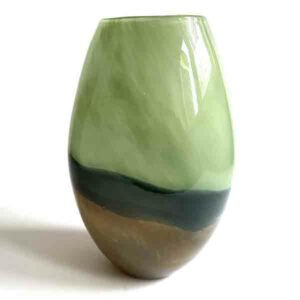 Colmore Vaas Glas Green Grey Brown